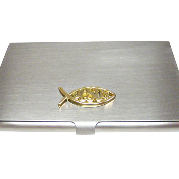 Kobashi Studio - Brass Business Card Holder | Gessato Design  Gold Toned Religious Business Card Holder